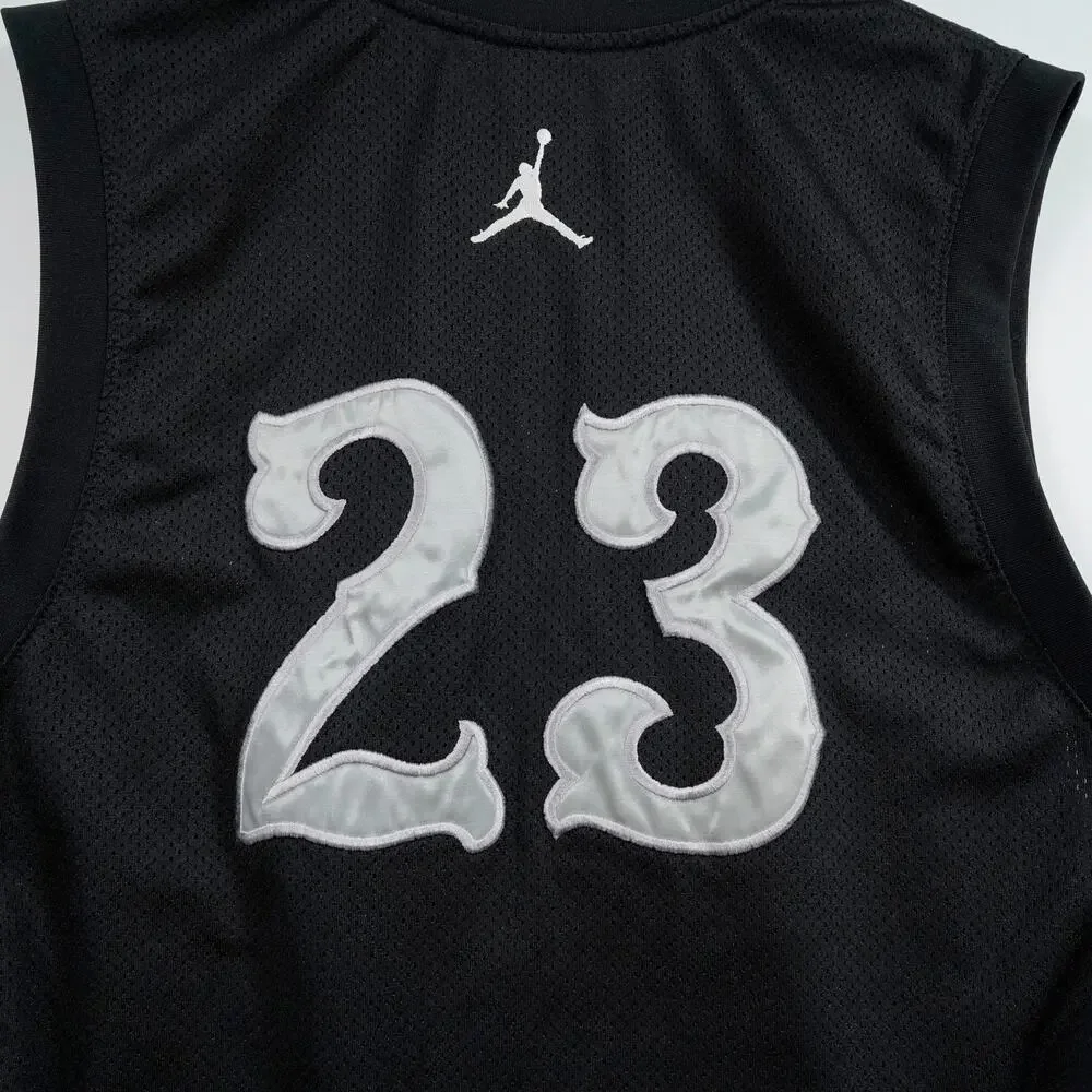 Jordan Jumpman Air Mesh Basketball Jersey Black White Gray Men’s Size L